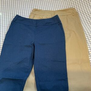 2 Pair BLAIR City Twill Flat-Waist Capris